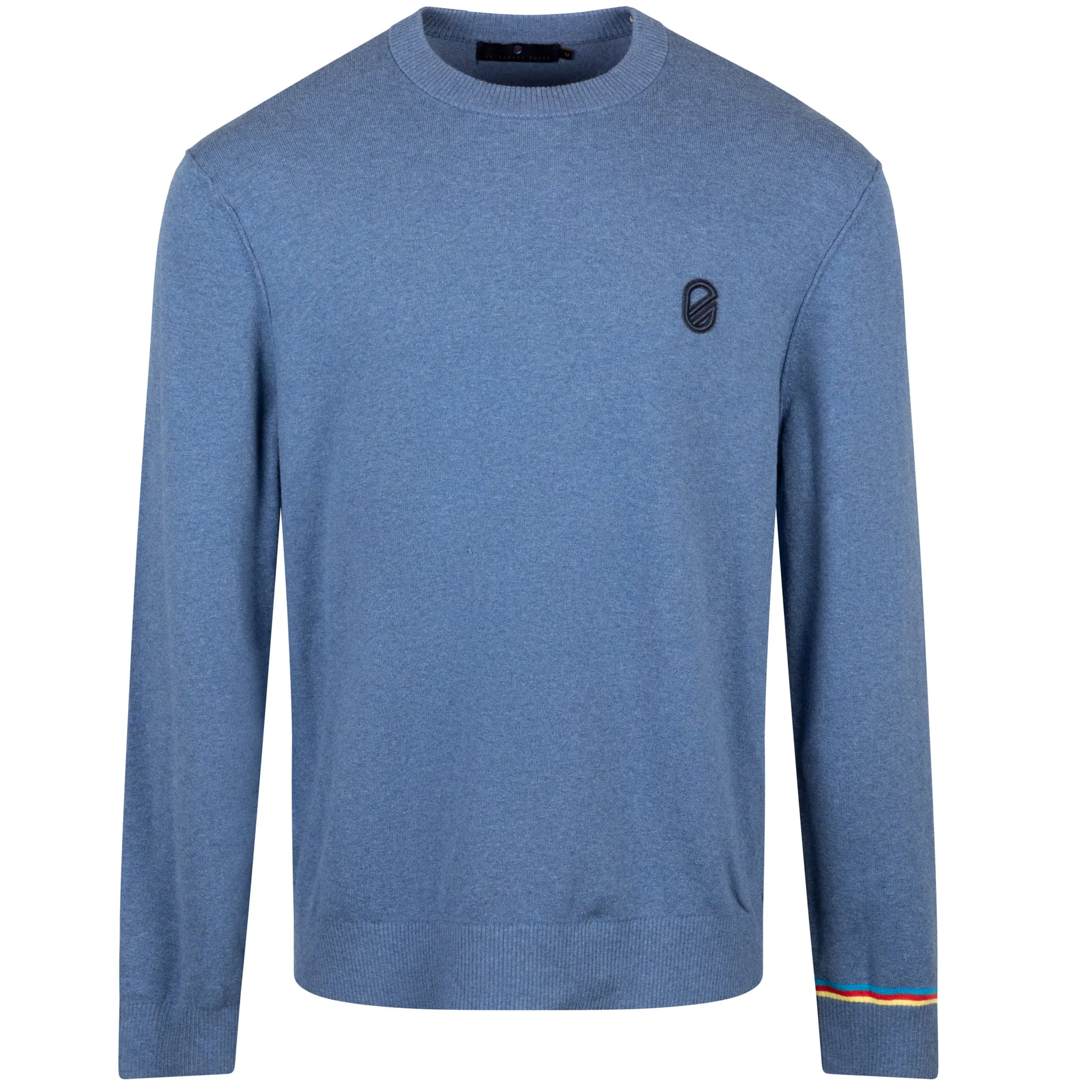 Wilcox Sweater Logo | Heather Dusty Blue