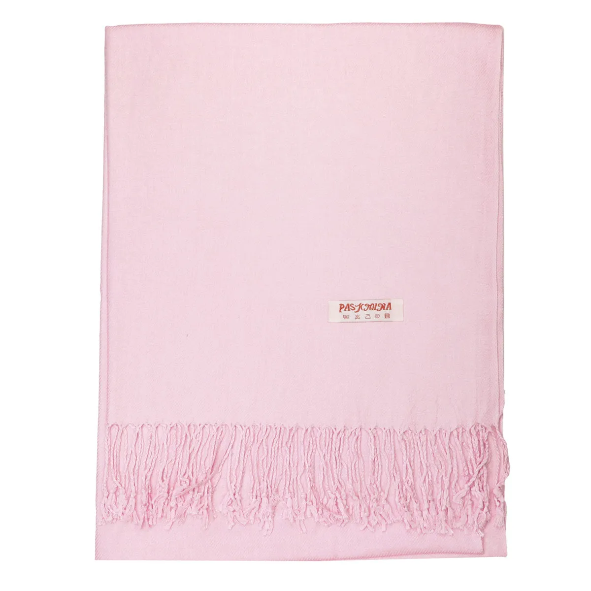 Women's Soft Solid Color Pashmina Shawl Wrap Scarf - Pink