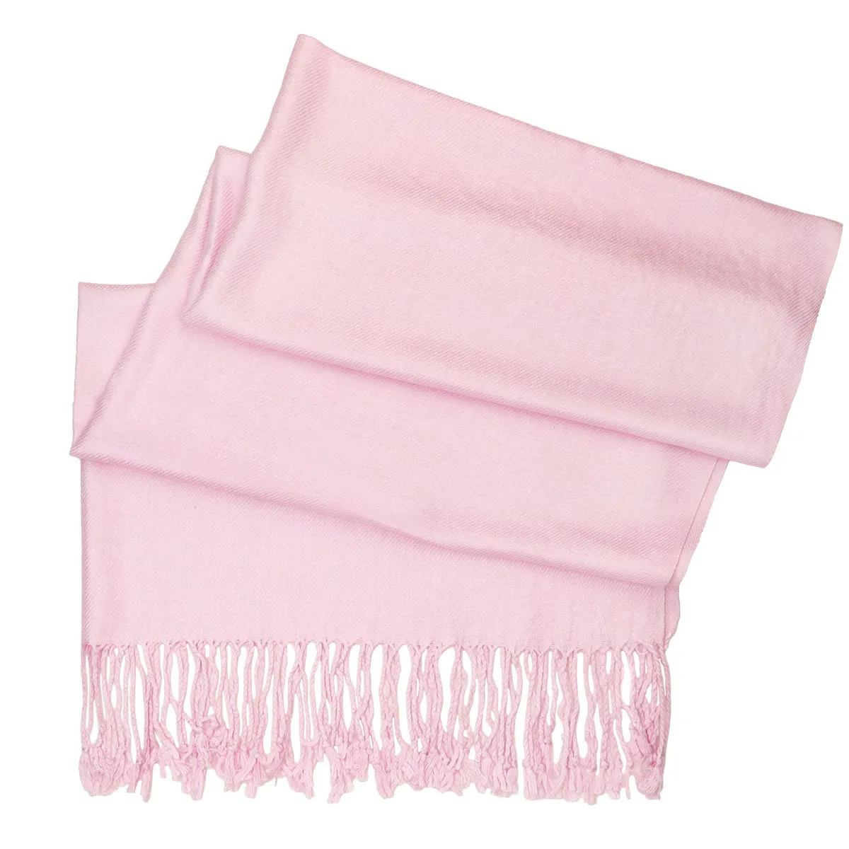 Women's Soft Solid Color Pashmina Shawl Wrap Scarf - Pink