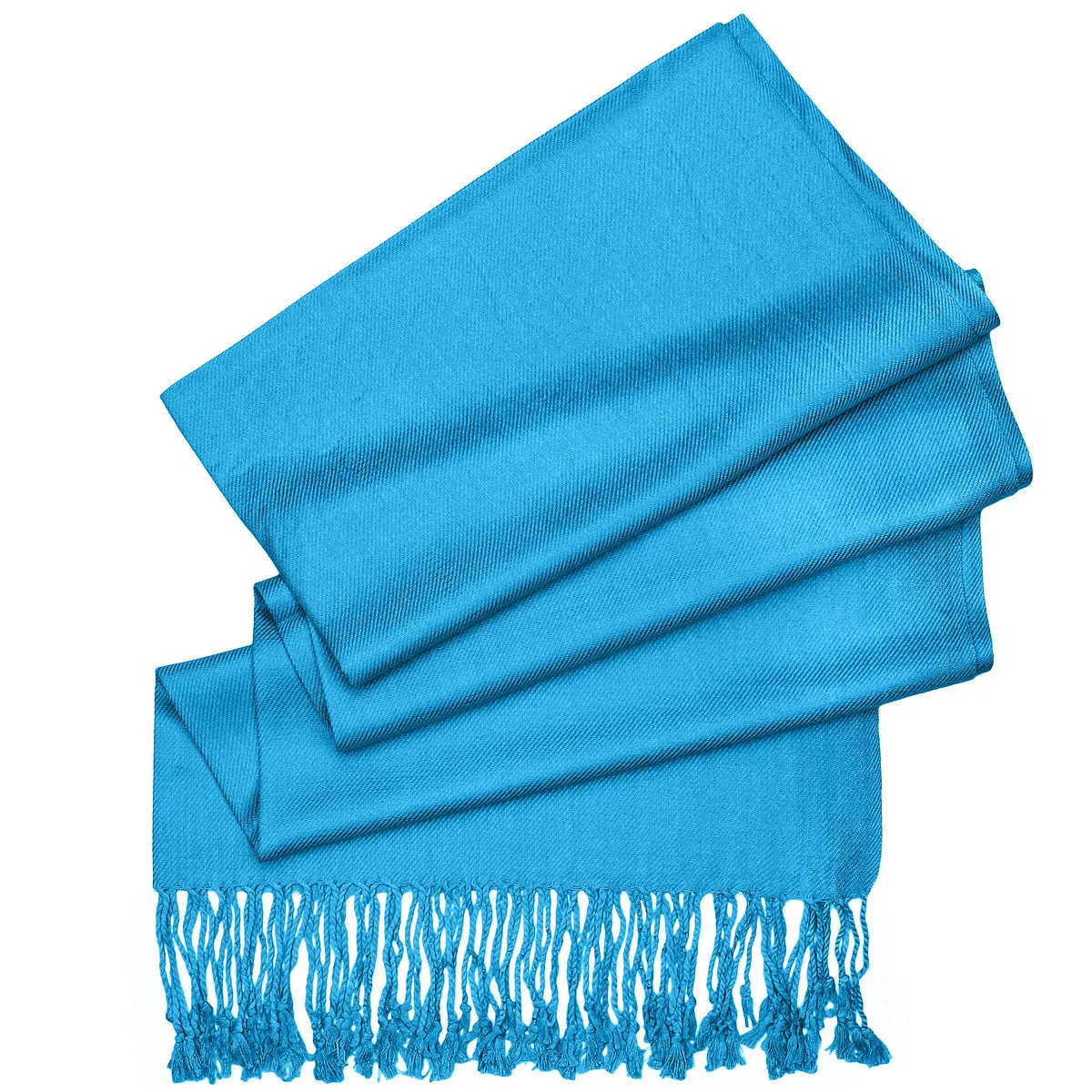 Women's Soft Solid Color Pashmina Shawl Wrap Scarf - Turquoise