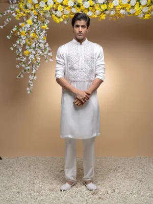 Yoke Embroidery Kurta Set